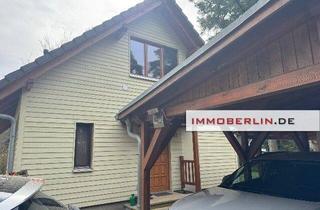 Einfamilienhaus kaufen in 16244 Schorfheide, IMMOBERLIN.DE - Sehr sympathisches Holzhaus mit schönem Südgarten in naturverbundener Lage