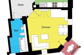 Wohnung mieten in 01705 Freital, Wunderschöne Singlewohnung mit Balkon, Tageslichtbad und separater Küche!
