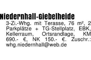 Wohnung mieten in 74676 Niedernhall, Niedernhall-Giebelheide3-Zi.-Whg. mit Terasse, 76 m², 2 Parkplät