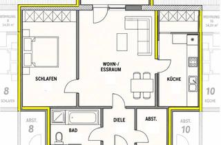 Wohnung mieten in 56170 Bendorf, Schöne 2.5-Zimmer-Wohnung mit Balkon, Einbauküche und Tiefgaragenstellplatz in Bendorf
