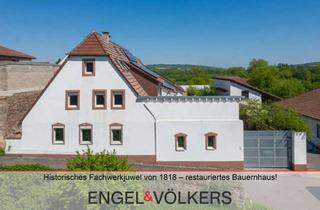 Bauernhaus kaufen in 67304 Eisenberg, Historisches Fachwerkjuwel von 1818 – restauriertes Bauernhaus mit Refugium-Charakter und naturnaher