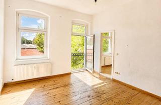 Wohnung kaufen in Siemensstraße, 12459 Oberschöneweide, Ruhige 2-Zimmer-Altbauwohnung mit Dielenboden und Blick ins Grüne
