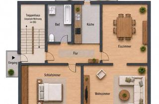 Wohnung mieten in Thunacker 56, 49479 Ibbenbüren, Schön geschnittene 3-Zimmer-Wohnung in Ibbenbüren mit Garten