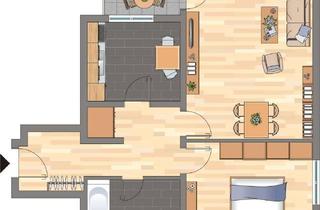 Wohnung mieten in Canarisstraße, 47178 Vierlinden, Gut geschnittene 2-Zimmer Wohnung mit Balkon
