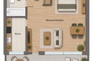 Wohnung kaufen in Gärtnerweg 21, 86825 Bad Wörishofen, Kompaktes Apartment in Bad Wörishofen: Ein Raum für Ihren Alltag