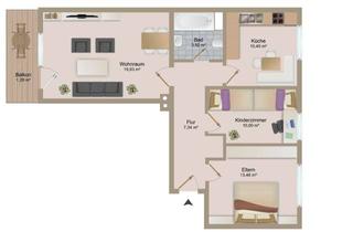 Wohnung mieten in 85567 Grafing, Ruhig gelegene 3-Zimmer-Wohnung mit Balkon in Grafing bei München (S4,S6)