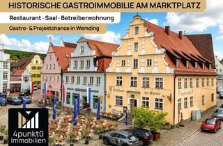 Gewerbeimmobilie kaufen in 86650 Wemding, Historisches Gasthaus am Marktplatz: Restaurant, Saal, Betreiberwohnung & Ausbaupotenzial