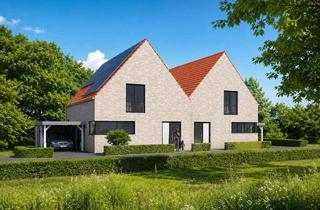 Haus mieten in 48163 Albachten, Zwei exklusive Neubau-Doppelhaushälften mit familienfreundlichem Wohnkonzept & Privatteich