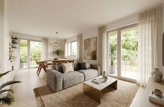 Wohnung kaufen in 82041 Oberhaching, Baubeginn erfolgt! Helle 3-Zimmer Gartenwohnung mit zwei großen Terrassen