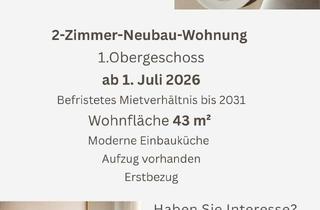 Wohnung mieten in 70736 Fellbach, 2-Zimmer-Neubau-Wohnung mit Aufzug in Fellbach