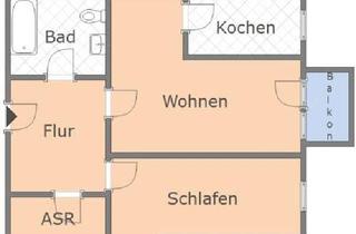 Wohnung mieten in 01589 Riesa, 2 Zimmerwohnung mit Balkon und Stellplatz