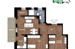 Wohnung mieten in Leipziger Straße 31a, 04668 Grimma, Erstbezug nach Sanierung: großzügige 3-Zimmer-Whg mit Balkon in denkmalgeschützter Jugendstilvilla