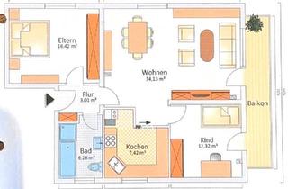Wohnung kaufen in 64572 Büttelborn, Büttelborn - Helle 3 Zimmer Wohnung mit West-Balkon zu verkaufen