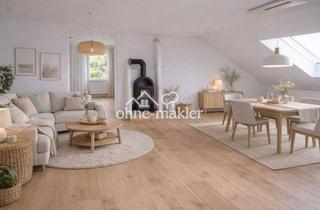 Wohnung mieten in 73111 Lauterstein, Moderne Dachgeschosswohnung mit Balkon, Garage & Kaminofen in ruhiger Aussichtslage