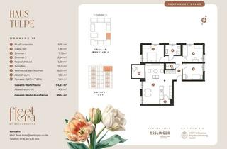 Penthouse mieten in 74076 Heilbronn, Exklusive 4-Zimmer-Penthousewohnung im Haus Tulpe