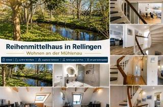 Reihenhaus kaufen in 25462 Rellingen, Zuhause statt einfach nur Immobilie – gepflegtes Reihenhaus mit idyllischem Garten an der Mühlenau