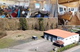 Gewerbeimmobilie kaufen in 35099 Burgwald, Komfortabel Wohnen mit Gewerbehalle und optional erwerbbaren Baugrundstück - PROVISONSFREI!
