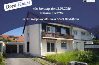 Doppelhaushälfte kaufen in 87719 Mindelheim, OPEN HOUSE am 13.06.26 / Sanierungsbedürftige DHH in familiärer Lage