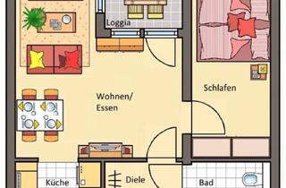 Wohnung mieten in 76139 Hagsfeld, Schöne 1,5 Zimmer Wohnung mit Einbauküche in Karlsruhe mit super Anbindung