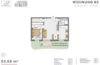 Wohnung kaufen in Seestrasse 38, 71229 Leonberg, 2-Zimmer Neubau Eigentumswohnung mit Gartenanteil in Leonberg (B2)