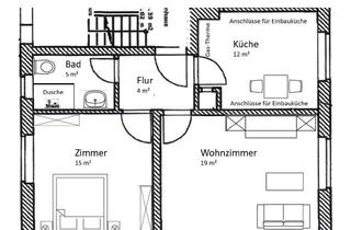Wohnung mieten in Mozartstr., 14913 Jüterbog, Sanierte 2 Zimmer-Altbauwohnung & Garten am Schlosspark – zentral, bahnhofsnah, sofort bezugsfertig