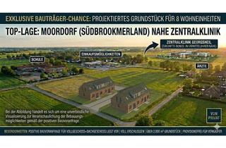 Grundstück zu kaufen in 26624 Südbrookmerland, Projektierte Grundstücke für je ein Mehrfamilienhaus in Top-Lage nahe Zentralklinik (Moordorf)