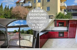 Wohnung kaufen in 02692 Obergurig, Traumhaft / ruhige 4-Zimmer-Wohnung mit 2 Balkonen + Garage+ 23m² ausbaubarer Spitzboden
