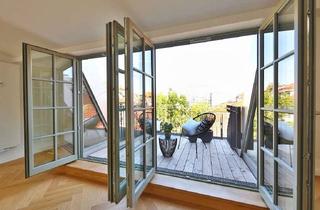 Wohnung kaufen in Thalkirchner Straße 80, 80337 Ludwigsvorstadt-Isarvorstadt, Erstbezug - Dachpalast "Rosa" - 4 Zimmer, Dachterrasse, Kamin, Klimaanlage - Fitness & Sauna !