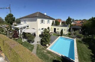 Einfamilienhaus kaufen in 86853 Langerringen, Exklusives Einfamilienhaus mit Pool, Gartenparadies & Gewerbehalle mit 2 Wohnungen u. Aussenfläche