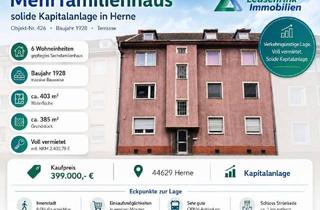 Anlageobjekt in 44629 Horsthausen, Solide Kapitalanlage in Herne: Gepflegtes Mehrfamilienhaus mit 6 Wohneinheiten