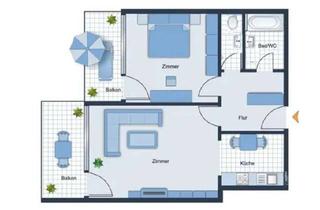 Wohnung mieten in Würmersheimer Straße 33, 76448 Durmersheim, 2-Zimmer-Wohnung in Durmersheim, provisionsfrei, Schwimmbadmitbenutzung, Balkon
