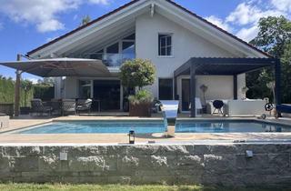 Haus mieten in 82340 Feldafing, Exklusive vollmöblierte Villa mit beheiztem Pool am Starnberger See — möbliert, 300 m², ab