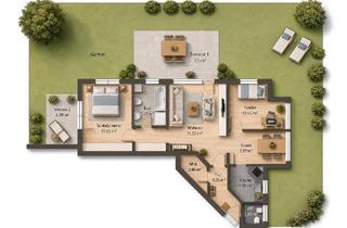 Wohnung kaufen in 78467 Konstanz, Konstanz - Idyllische 3,5-Zi-Gartenwohnung mit 2 Terassen KN-Petershausen