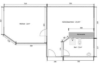 Wohnung mieten in Seelenhoferstraße, 19-2, 88422 Kanzach, Schöne Single 2-Zimmer-Wohnung mit EBK in Kanzach