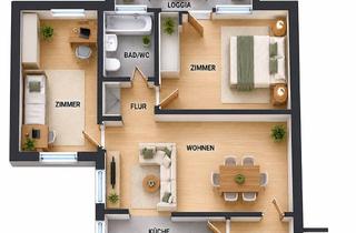 Wohnung mieten in Harffer Straße 41, 41469 Neuss, Frisch sanierte 3-Zimmer-Wohnung mit Balkon – Erstbezug nach Renovierung