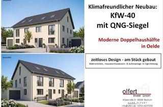 Doppelhaushälfte kaufen in Eschenweg, 59302 Oelde, Exklusive NEUBAU-Doppelhaushälfte: Modernes WOHNEN in optimaler Lage in Oelde