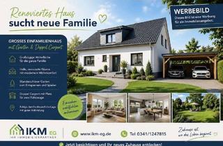Haus kaufen in 04509 Schönwölkau, Zweifamilienhaus - Getrennt Wohnen- Zusammen Leben! Idyllischer Garten, 2 Stellplätze im Carport