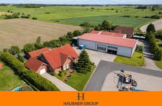 Haus kaufen in 26427 Esens, Unternehmer aufgepasst: Großhalle, Wohnhaus mit zwei Wohneinheiten und 2.599qm² Grundstück