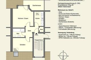 Wohnung mieten in Emerslebener Weg 26, 38820 Halberstadt, Helle 2-Zimmer-Wohnung mit Dachterrasse und EBK