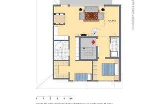 Penthouse mieten in Erlengrund, 50997 Rondorf, INPREX-IMMO GmbH - Helles Penthouse mit ruhigem Süd-Westbalkon, Kamin, 2 Bäder, Galerie etc.