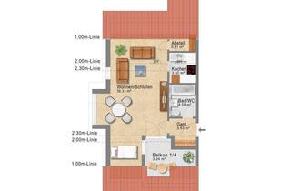 Wohnung kaufen in Adalbert-Stifter-Str., 71638 Ludwigsburg, Tolle 1,5-Zimmer Dachgeschoss-Wohnung mit Balkon und TG-Stellplatz in Ludwigsburg