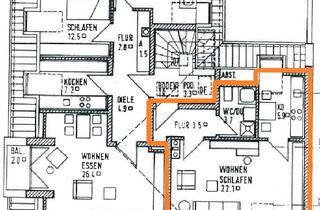 Wohnung mieten in Oswaldplatz, 86633 Neuburg, Einzimmerwohnung mit Küche und Bad im Dachgeschoss in Neuburg an der Donau