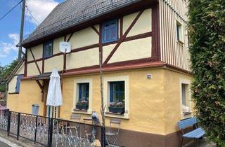 Haus kaufen in 04703 Leisnig, Leisnig - Kleine Fachwerkhaus mit Terrassengarten und angrenzenden Bauplatz