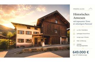 Haus kaufen in 87459 Pfronten, Pfronten - Historisches Allgäuer Wohnhaus mit unverbaubarem Alpenpanorama, großer Tenne und außergew. Entwicklungspotential.