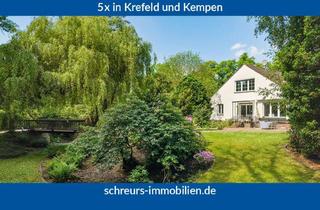 Villa kaufen in 47803 Kempener Feld/Baakeshof, Ein privates Parkrefugium an der Kempener Allee – Parkvilla mit außergewöhnlichem Schwimmteich!