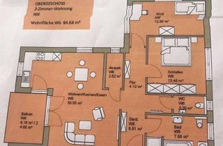 Wohnung mieten in Eduard-Lorentz-Str. 13, 91555 Feuchtwangen, Moderne 3,5-Zimmer-Wohnung mit Einbauküche und Balkon in Feuchtwangen