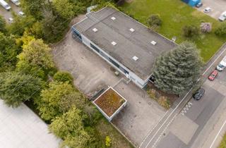 Gewerbeimmobilie kaufen in 76275 Ettlingen, Gewerbehalle mit Büroflächen, großem Grundstück und Entwicklungspotenzial in Ettlingen-West
