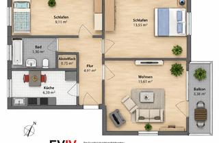 Wohnung mieten in 26409 Wittmund, KOMFORTABEL IM ERDGESCHOSS | 2,5 Zimmer | Balkon | Badewanne