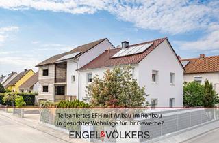 Gewerbeimmobilie kaufen in 76877 Offenbach, Teilsaniertes EFH mit Anbau im Rohbau in gesuchter Wohnlage für Ihr Gewerbe?