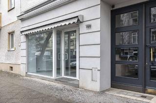 Gewerbeimmobilie kaufen in Uhlandstraße 145a, 10719 Wilmersdorf, Ideal geschnittenes Gewerbe mit großer Schaufensterfront und viel Lagerfläche in der Uhlandstraße